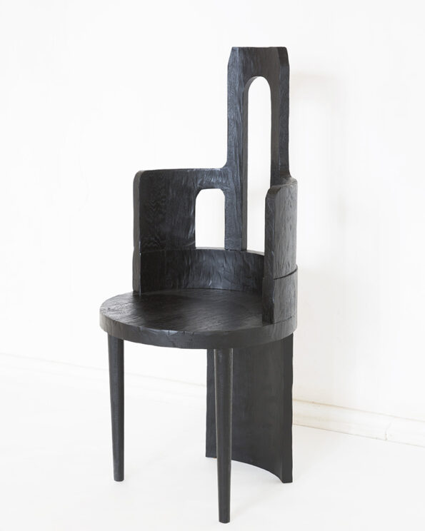 Sculptural chair by Rooms, contemporary collectible design