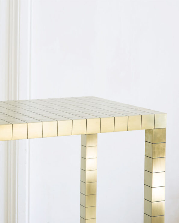 Gold console by Rooms, contemporary collectible design