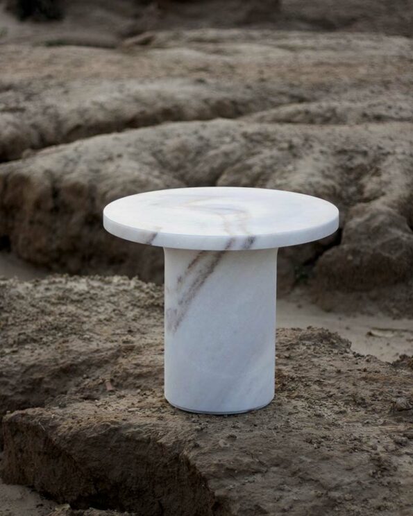 Marble tables by designers Raw Material Kolkhoze collectible design