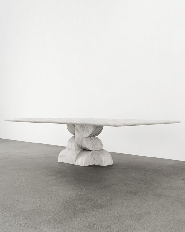 Marble table by Forest and Giaconia, exclusive at Kolkhoze gallery